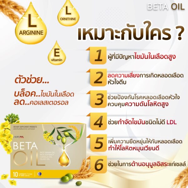 BETA OIL เบต้าออลย์ ลดไขมันในเลือด - Image 2